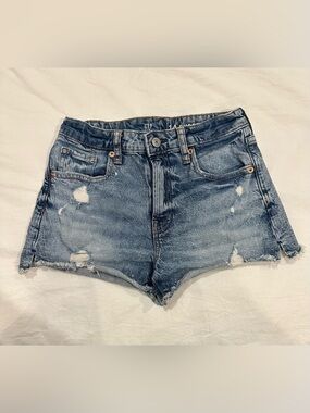 GAP Distressed Shortie High Rise Kids Jean Shorts